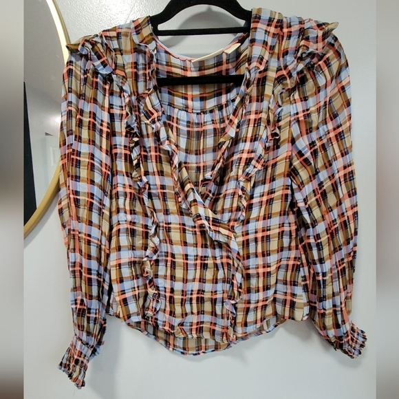 ANTHROPOLOGIE MAEVE Laila ruffled blouse 6P - Picture 4 of 9